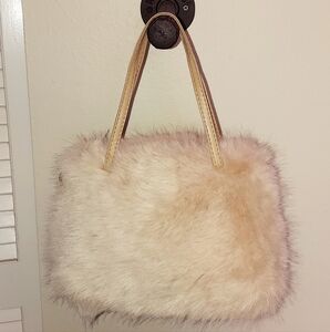 Furry Crossbody Bags Tan NWOT